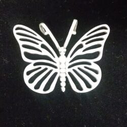 Model of a butterfly with a white background