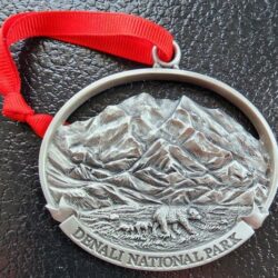 Pewter ornament of Denali National Park.
