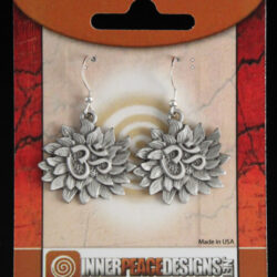Lotus design earrings kept together at a packet