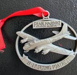 B 17 flying fortress medal with a model design