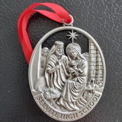 Servite high school locket with god model design